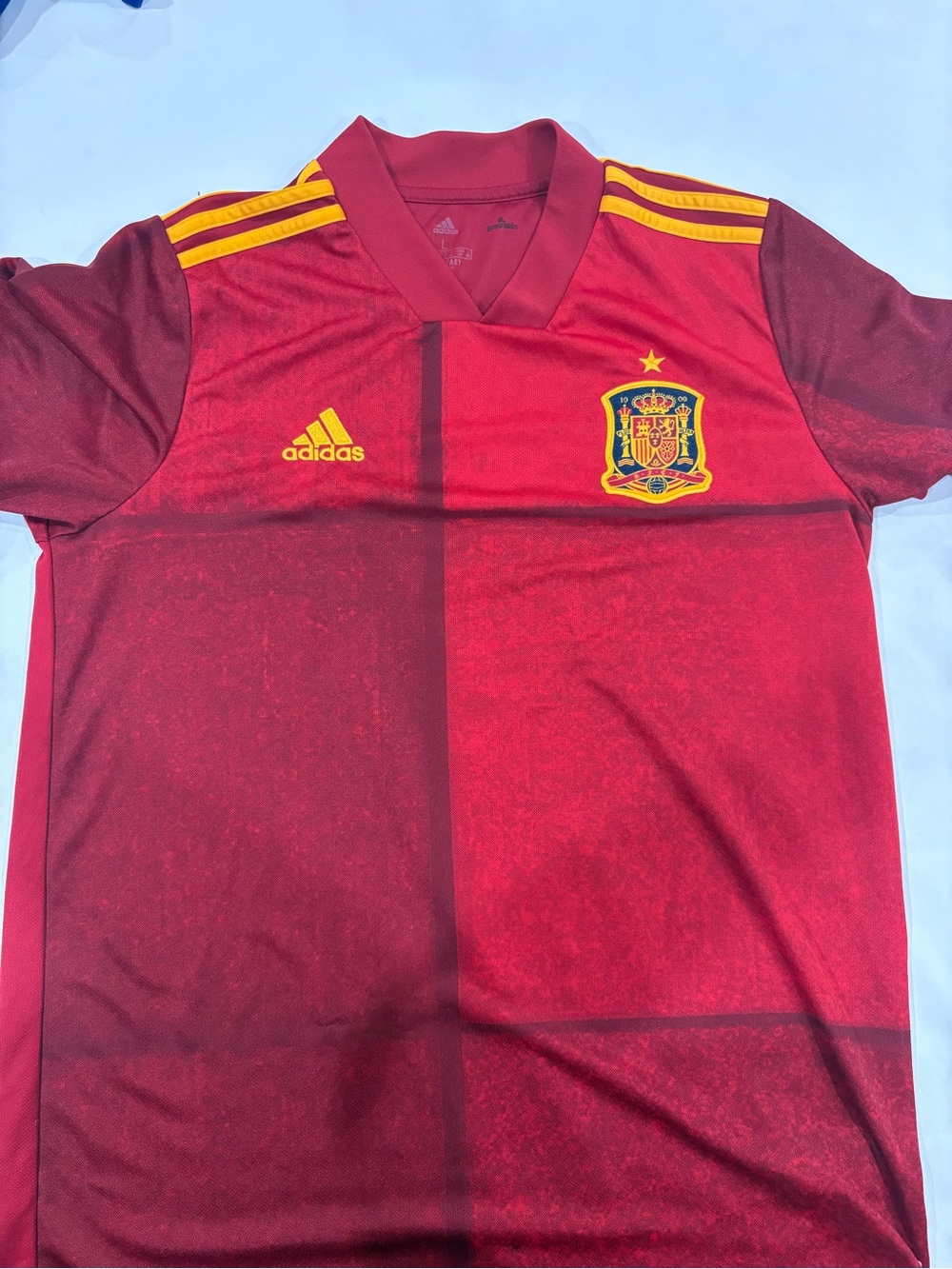 Adidas mens Red Spain National Team Soccer Jersey